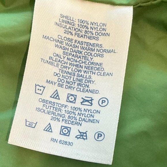 Lands End Green Puffer Vest Medium - Picture 4 of 4